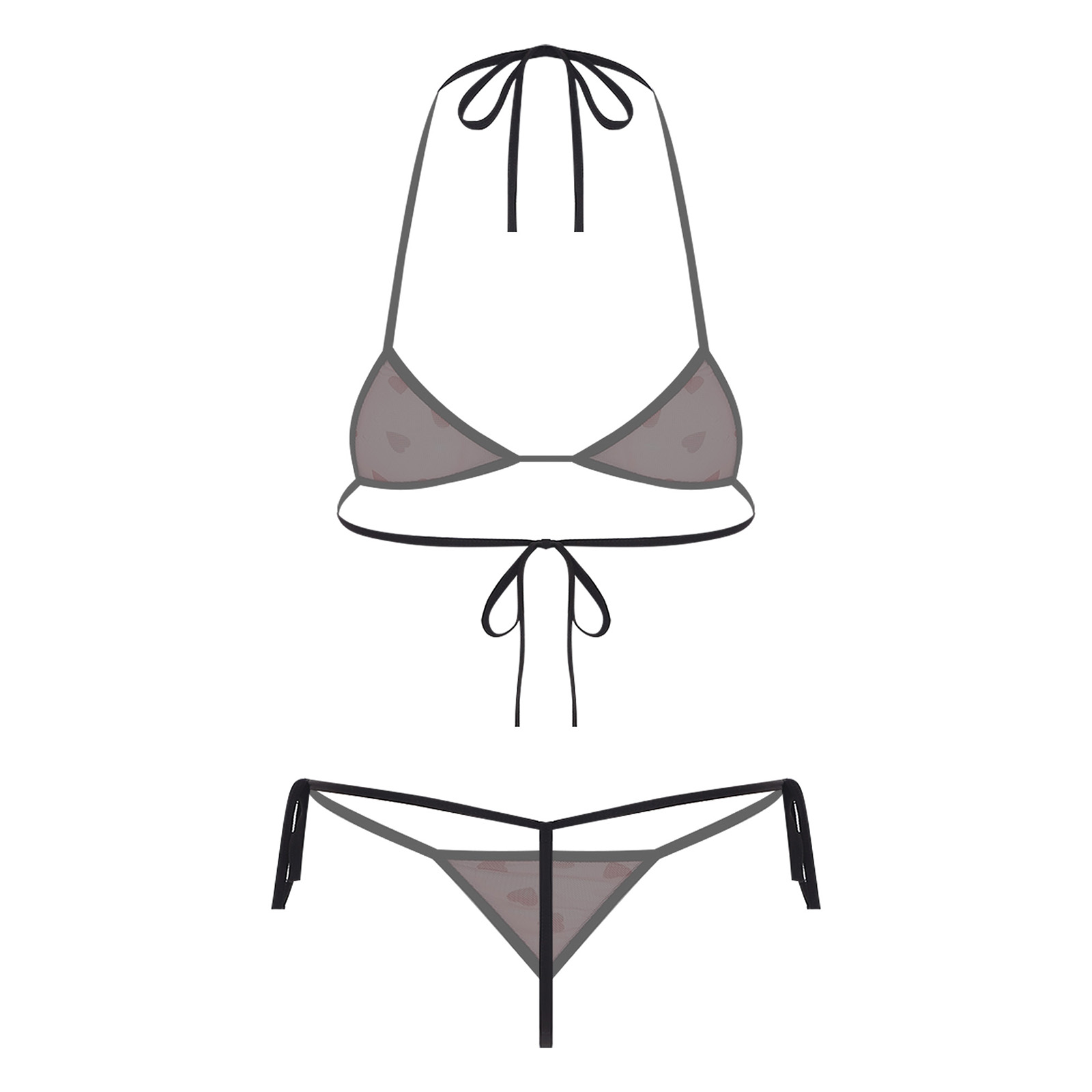 Womens Micro Mini Bikini Linge - Sheer Mesh Bra บทวิจารณ์และราคา