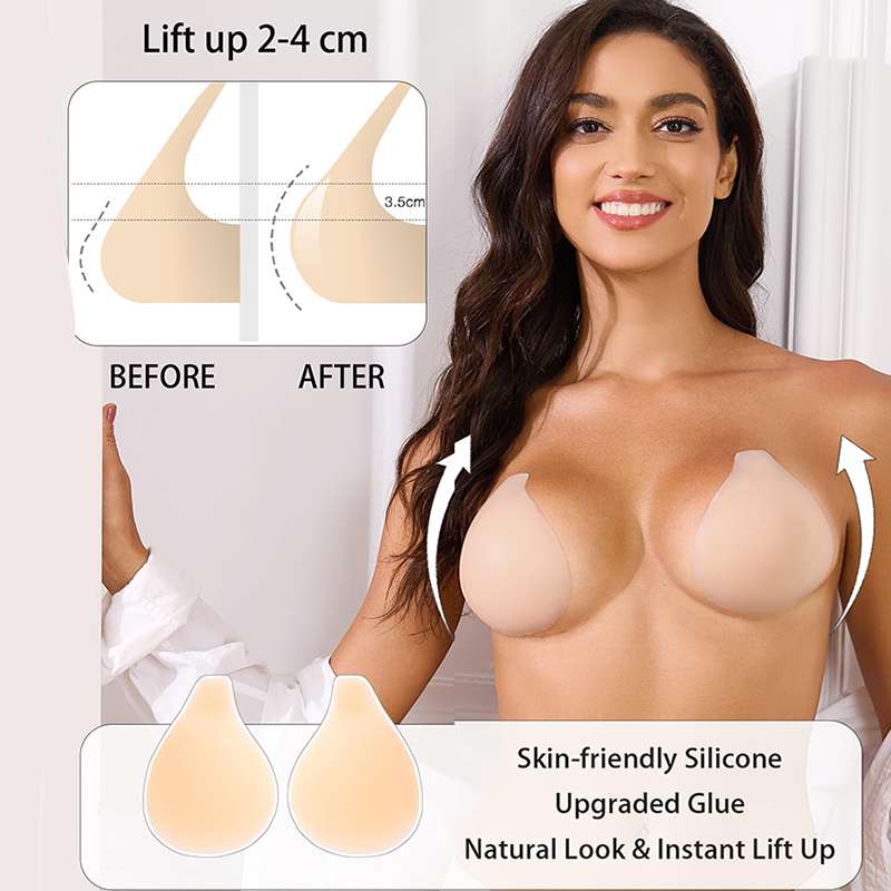 1/2 Pairs Women Sticky Bra Pus - Strapless Bra Adhesive บทวิจารณ์และราคา