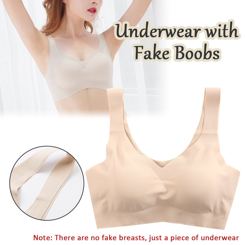 Bra Silicone Fake Chest Access - Mastectomy Bra Pocket บทวิจารณ์และราคา