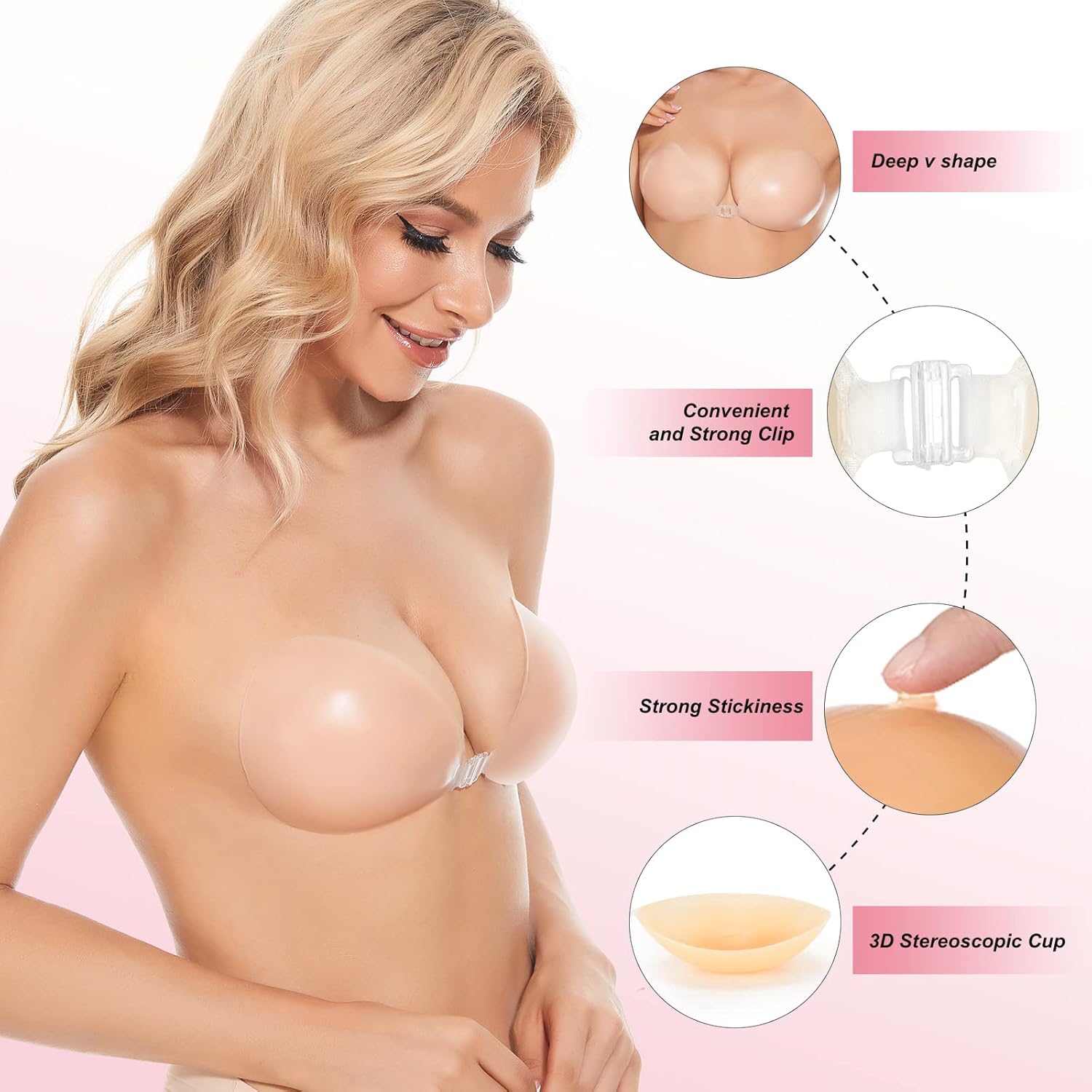 Sticky Bra Push Up Adhesive Br - Strapless Bra Adhesive บทวิจารณ์และราคา