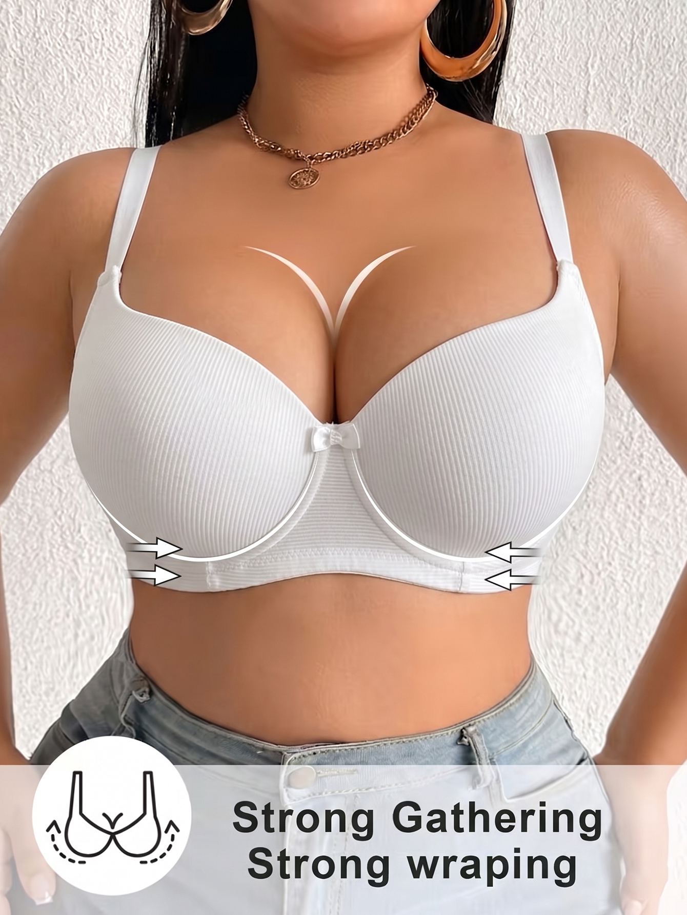 Plus Size Anti-Sagging Women B - Underwire Bra Padded บทวิจารณ์และราคา