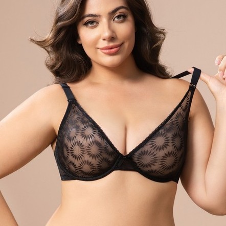 Plus Size Lace Bra Women Yello - Minimizer Bra Women บทวิจารณ์และราคา