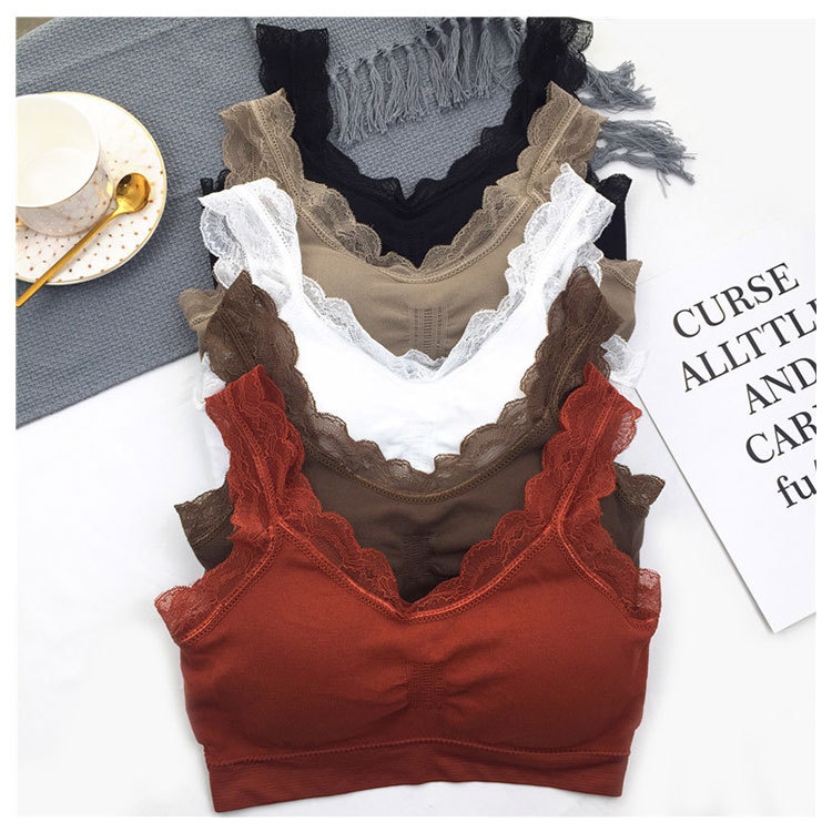 3D Sexy lace Lingerie Seamless - Lace Bralette Set บทวิจารณ์และราคา