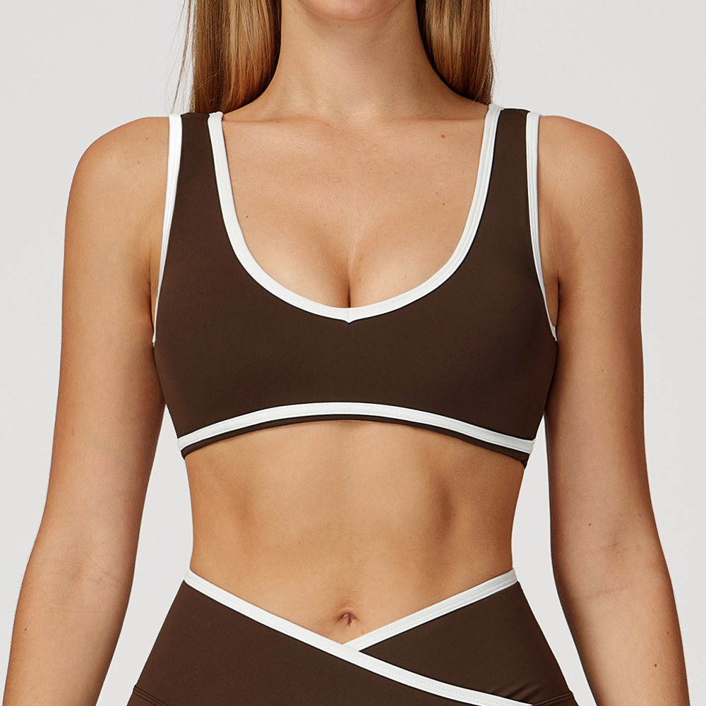 V-Neck Sports Bra Women Top Pu - Plunge Bra Push Up บทวิจารณ์และราคา