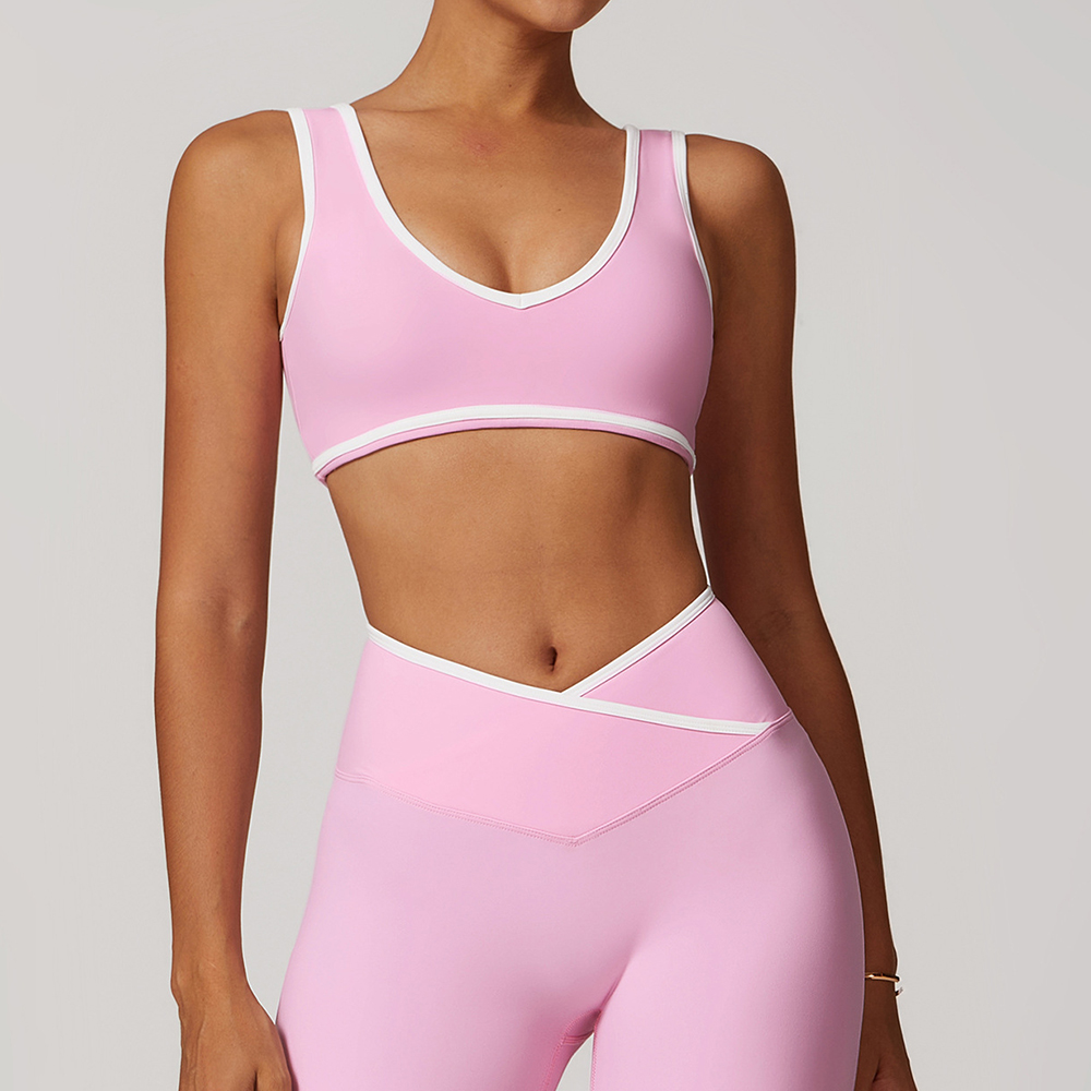 V-Neck Sports Bra Women Top Pu - Plunge Bra Push Up บทวิจารณ์และราคา