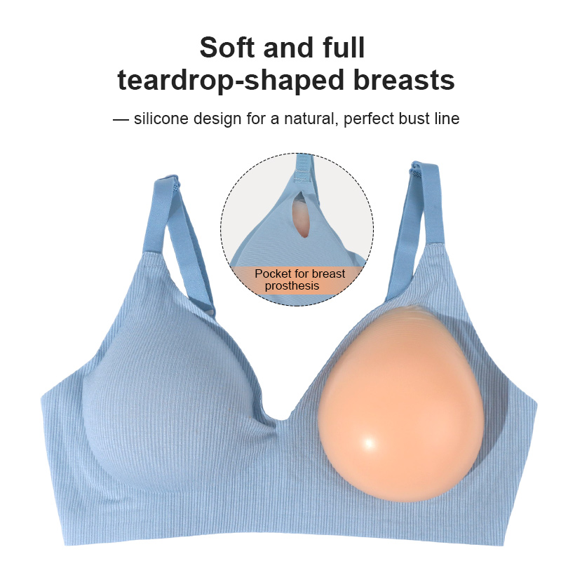 Silicone Breast Mastectomy Bra - Mastectomy Bra Pocket บทวิจารณ์และราคา