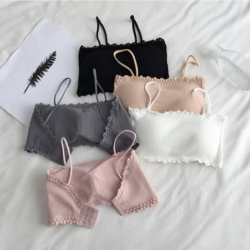 Women's Cotton Bra Female Tube - T Shirt Bra Seamless บทวิจารณ์และราคา