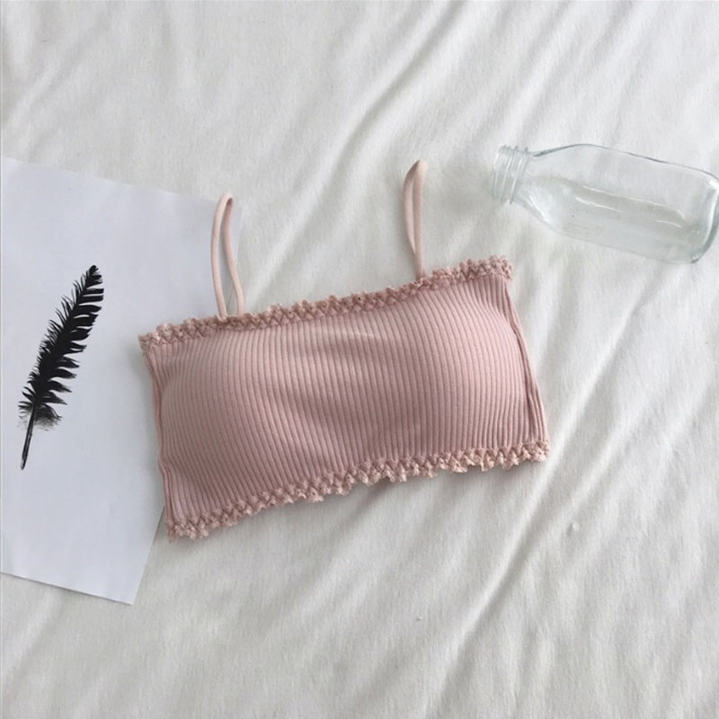 Women's Cotton Bra Female Tube - T Shirt Bra Seamless บทวิจารณ์และราคา