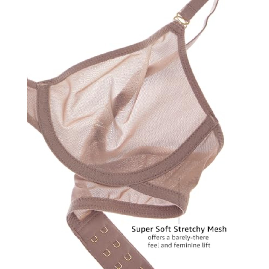 Women's Cosnufy Sheer Balconet - Demi Bra Balconette บทวิจารณ์และราคา