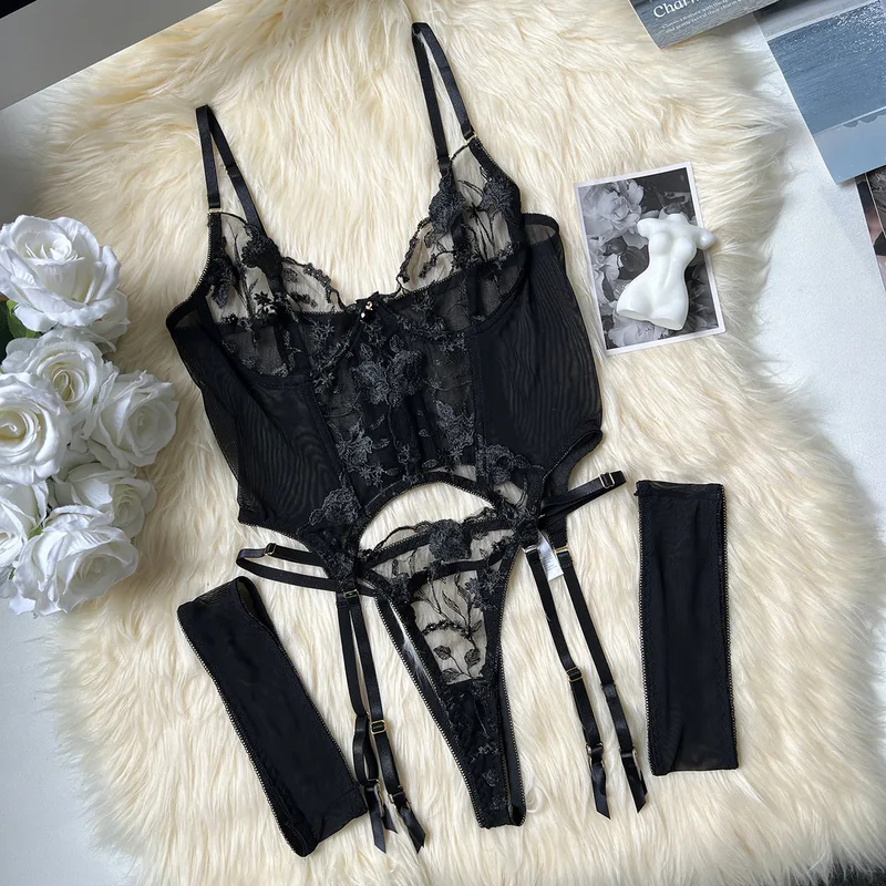 Lace Corset Sexy Sheer Mesh Br - Sheer Mesh Bra บทวิจารณ์และราคา