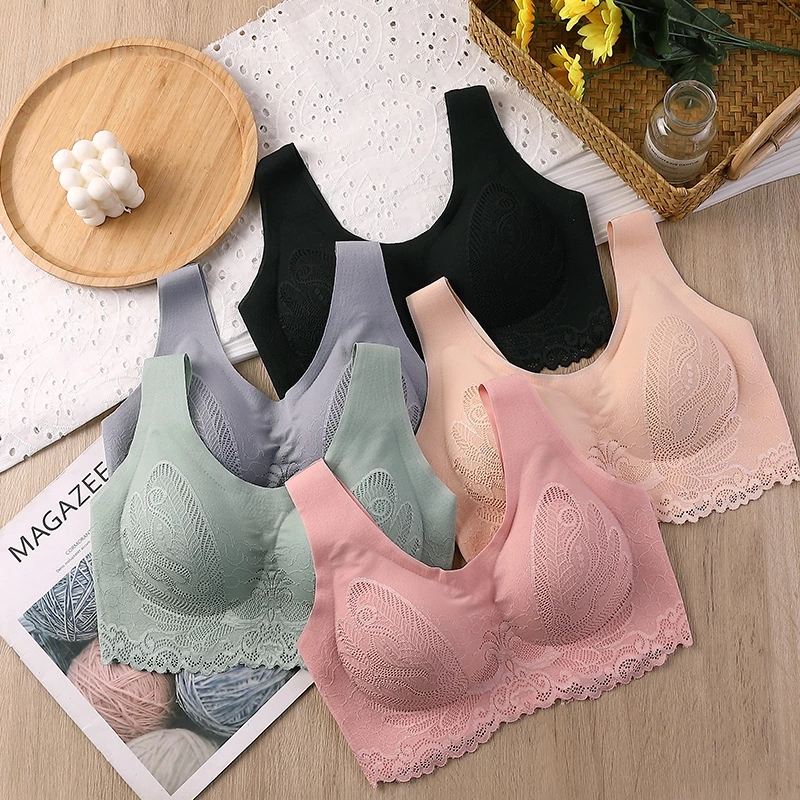 Breathable Latex Bra Seamless  - Sleep Bra Bralette บทวิจารณ์และราคา
