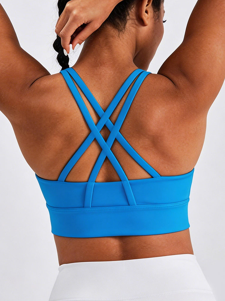 New Women's Solid Color High I - Sports Bra Racerback บทวิจารณ์และราคา