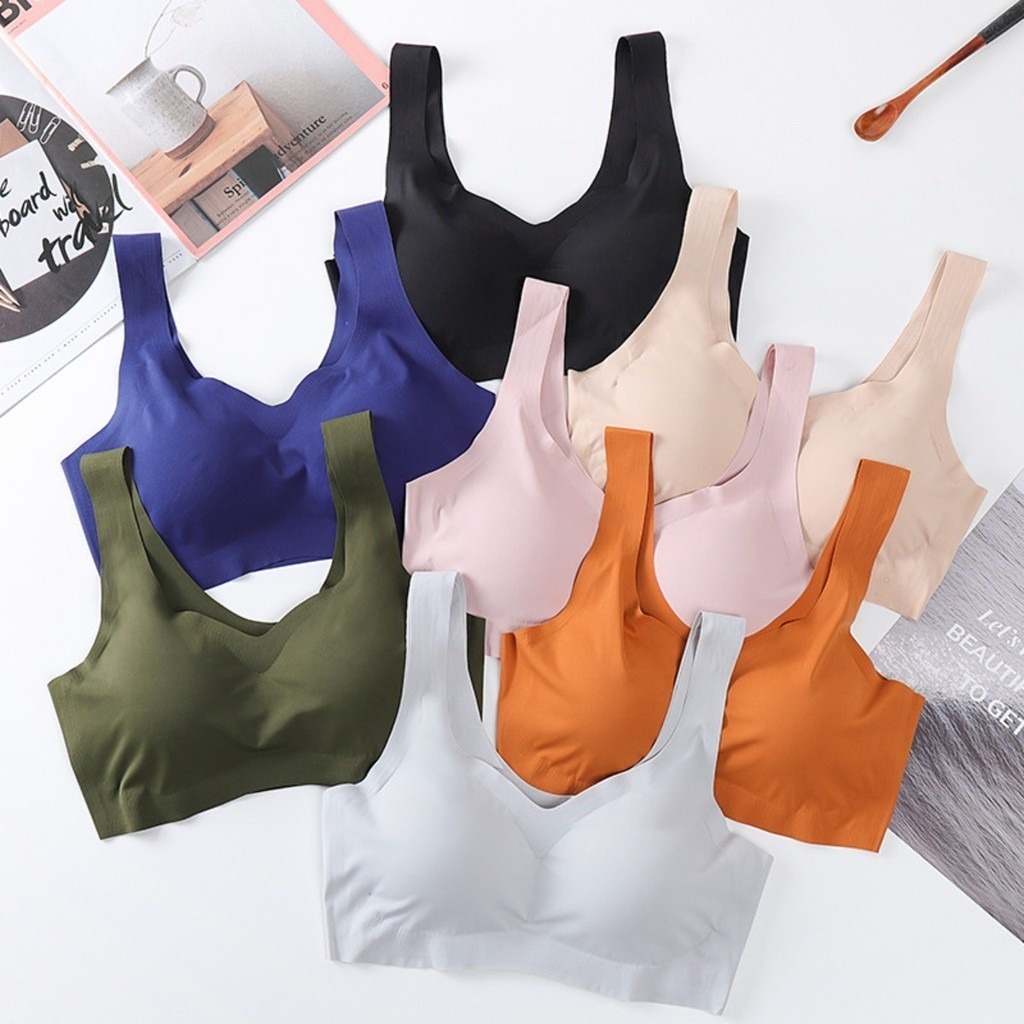 3PCS Sexy Sports Bra Seamless  - Cotton Bra Everyday บทวิจารณ์และราคา