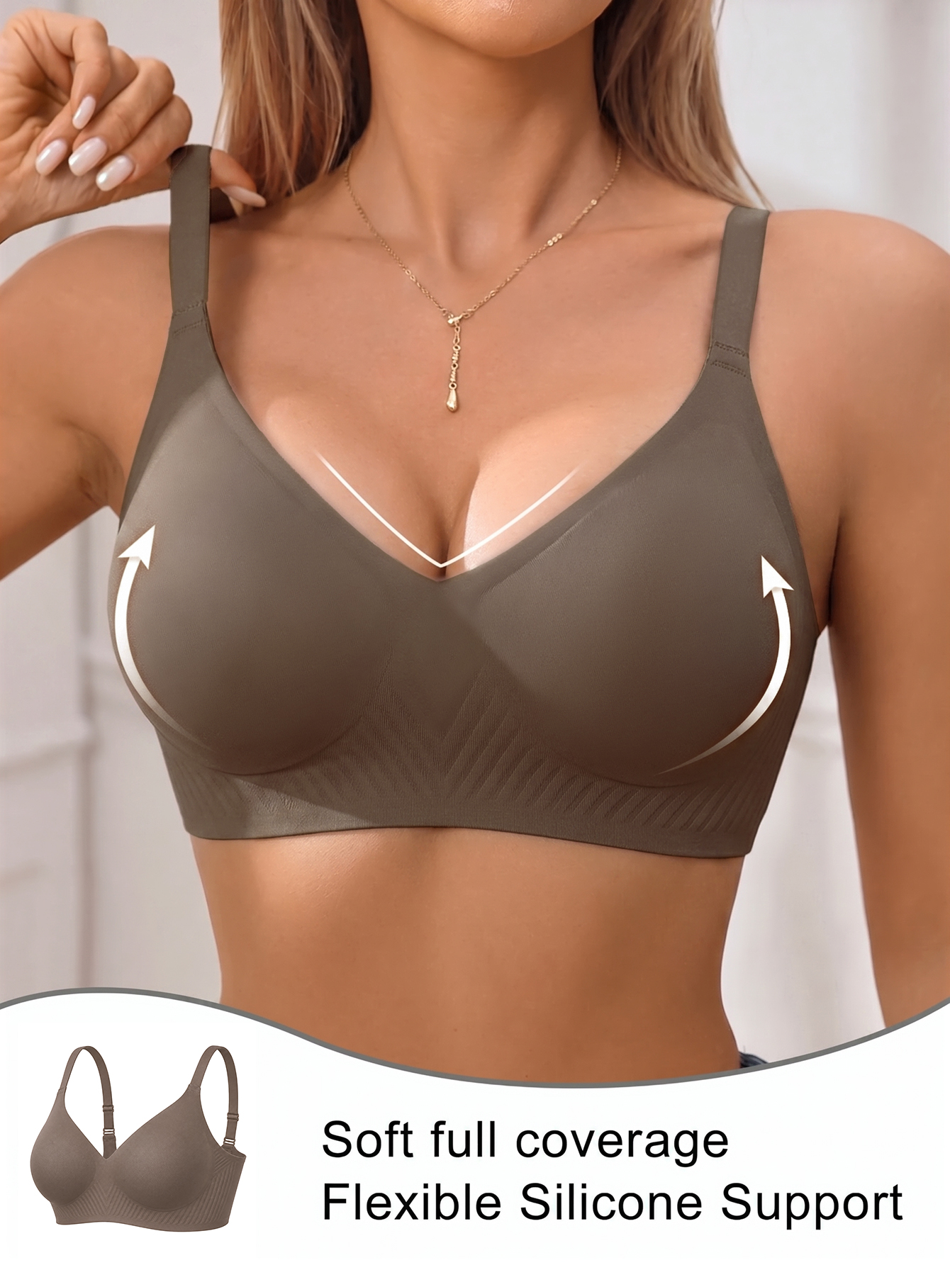 Full Coverage Push Up Jelly Su - Underwire Bra Padded บทวิจารณ์และราคา