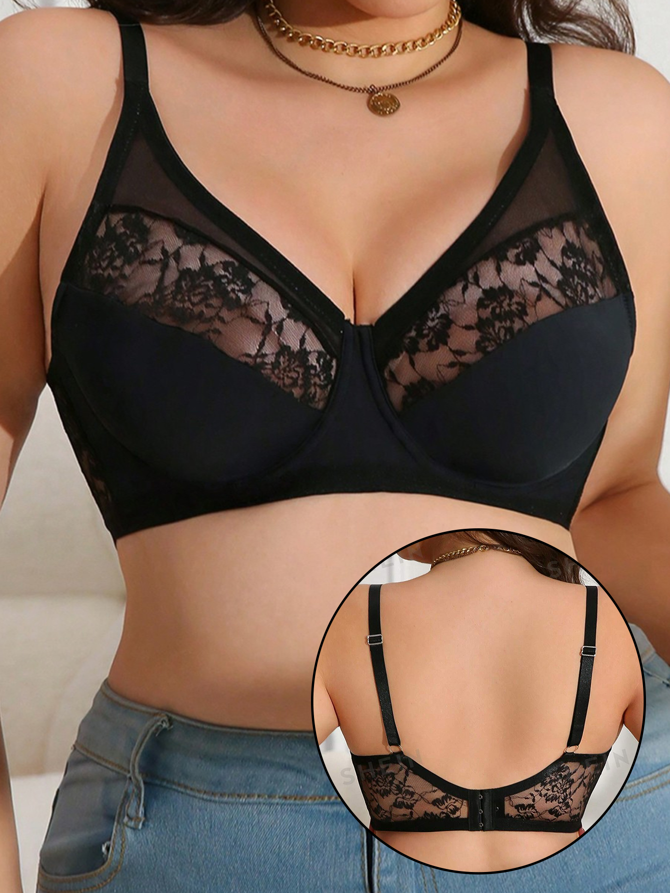 Plus Size Lace Minimizer Bra,  - Minimizer Bra Women บทวิจารณ์และราคา