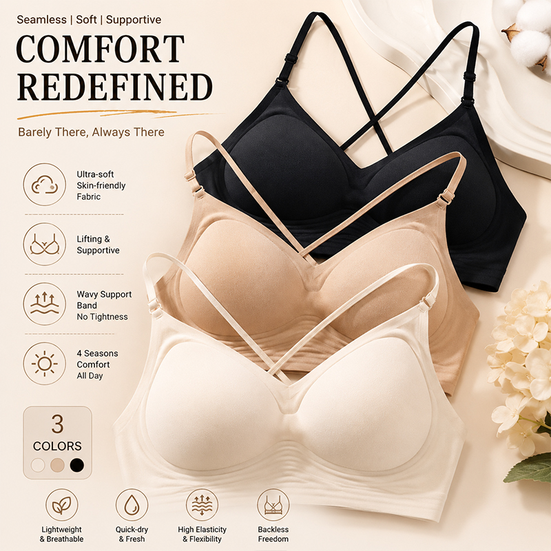 FINETOO Seamless Wave Support  - Sleep Bra Bralette บทวิจารณ์และราคา