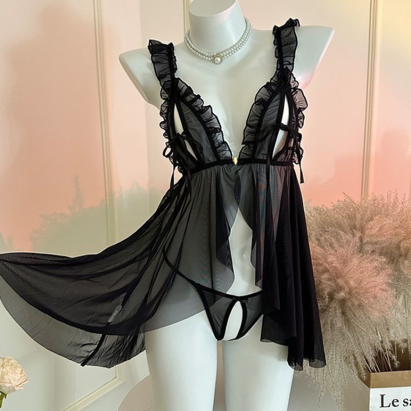 Women Pajamas Set Lace Open Br - Lace Bralette Set บทวิจารณ์และราคา