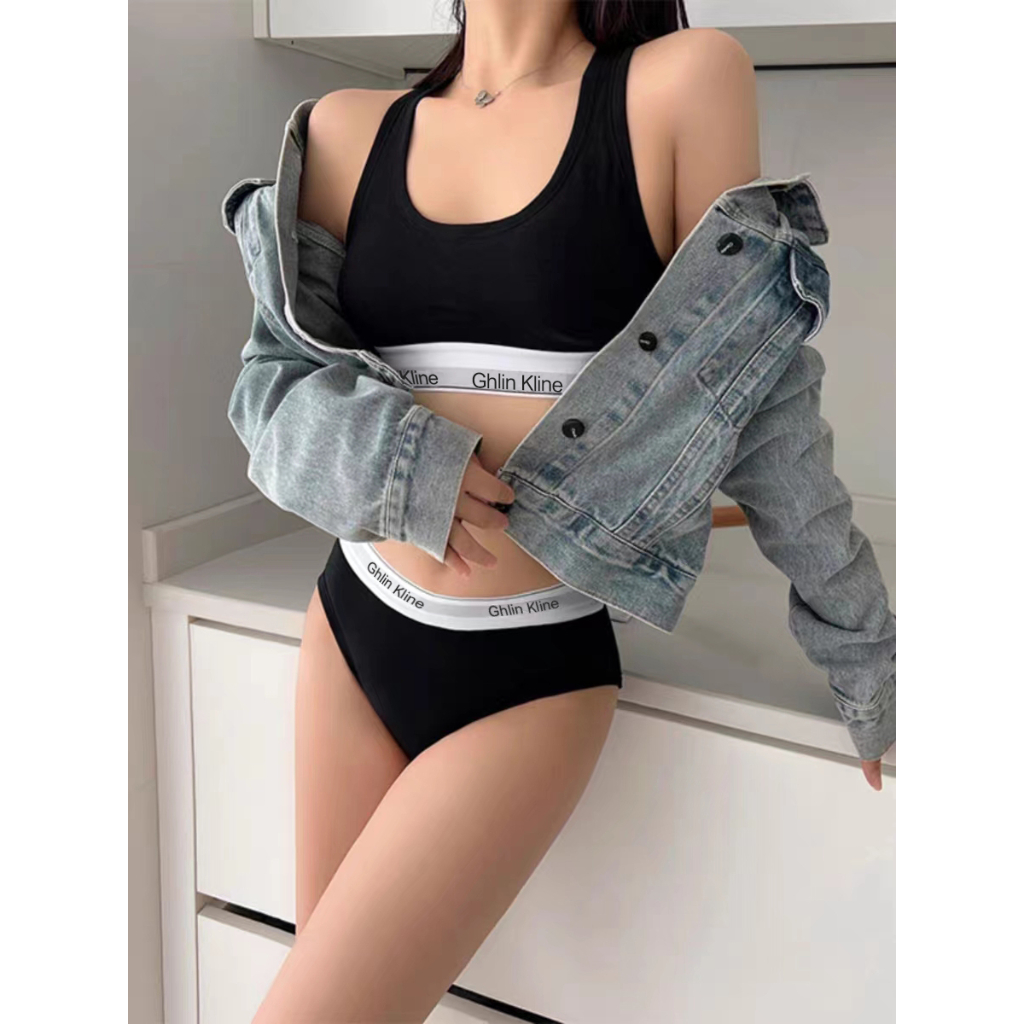 2PCS Ghlin Kline Underwear wit - T Shirt Bra Seamless บทวิจารณ์และราคา