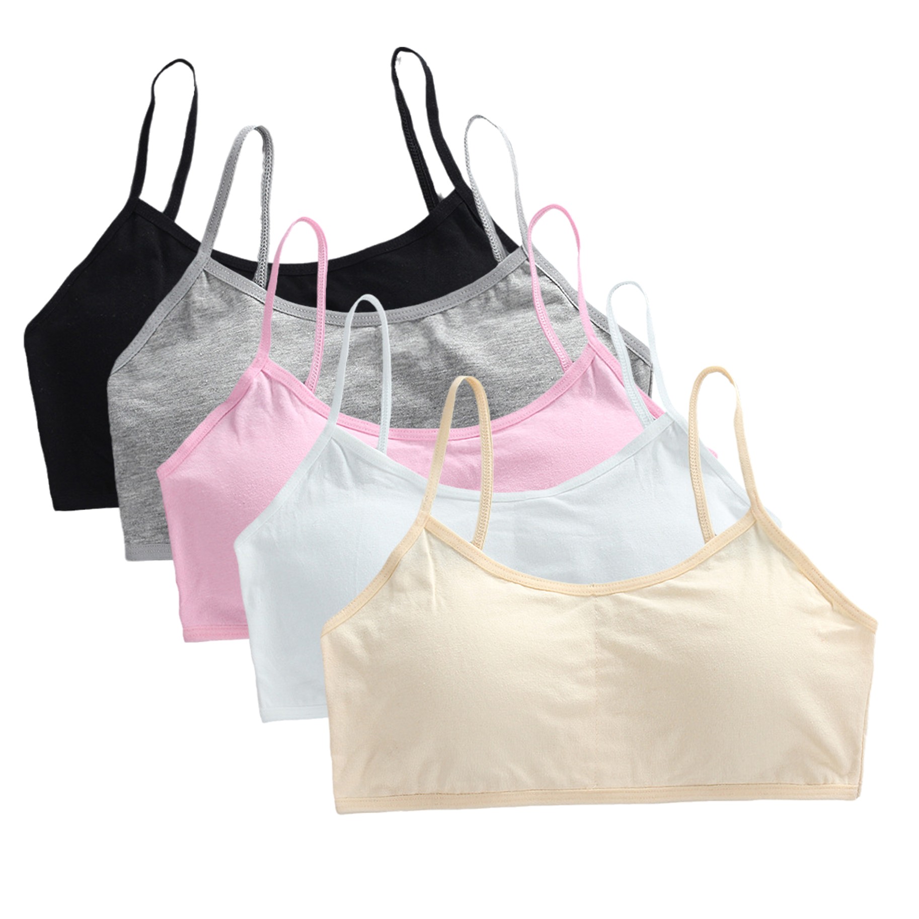 5pcs Teenage Girls Cotton Trai - Cotton Bra Everyday บทวิจารณ์และราคา