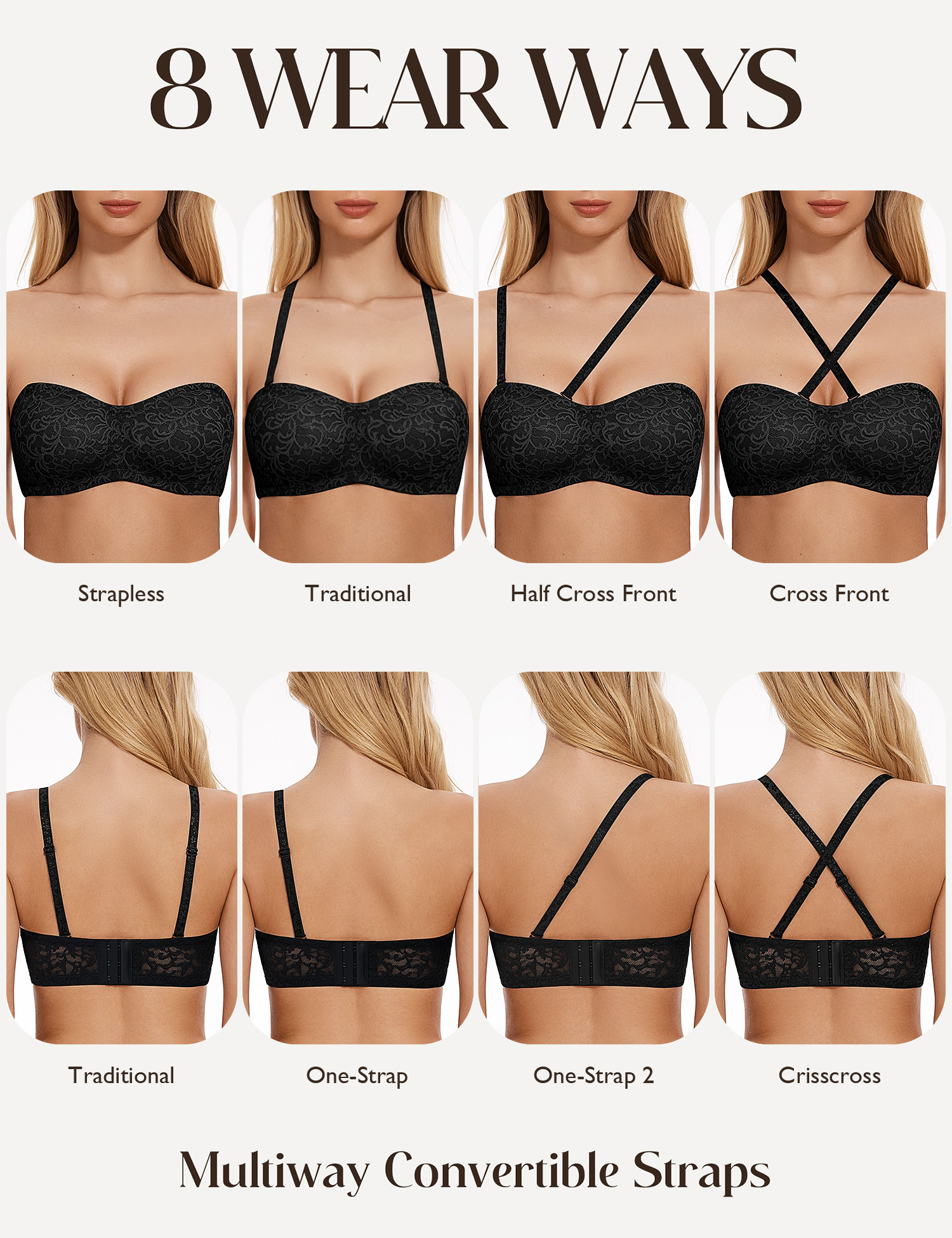 Wingslove Women's Strapless mu - Convertible Bra Multiway บทวิจารณ์และราคา
