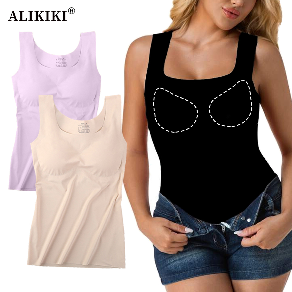 Ice Silk Wireless Push Up Tank - T Shirt Bra Seamless บทวิจารณ์และราคา