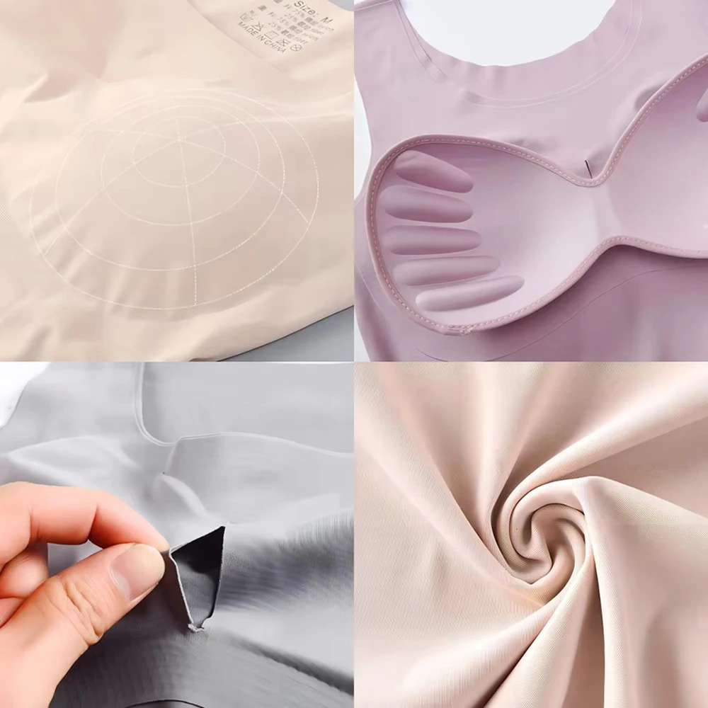 Ice Silk Wireless Push Up Tank - T Shirt Bra Seamless บทวิจารณ์และราคา