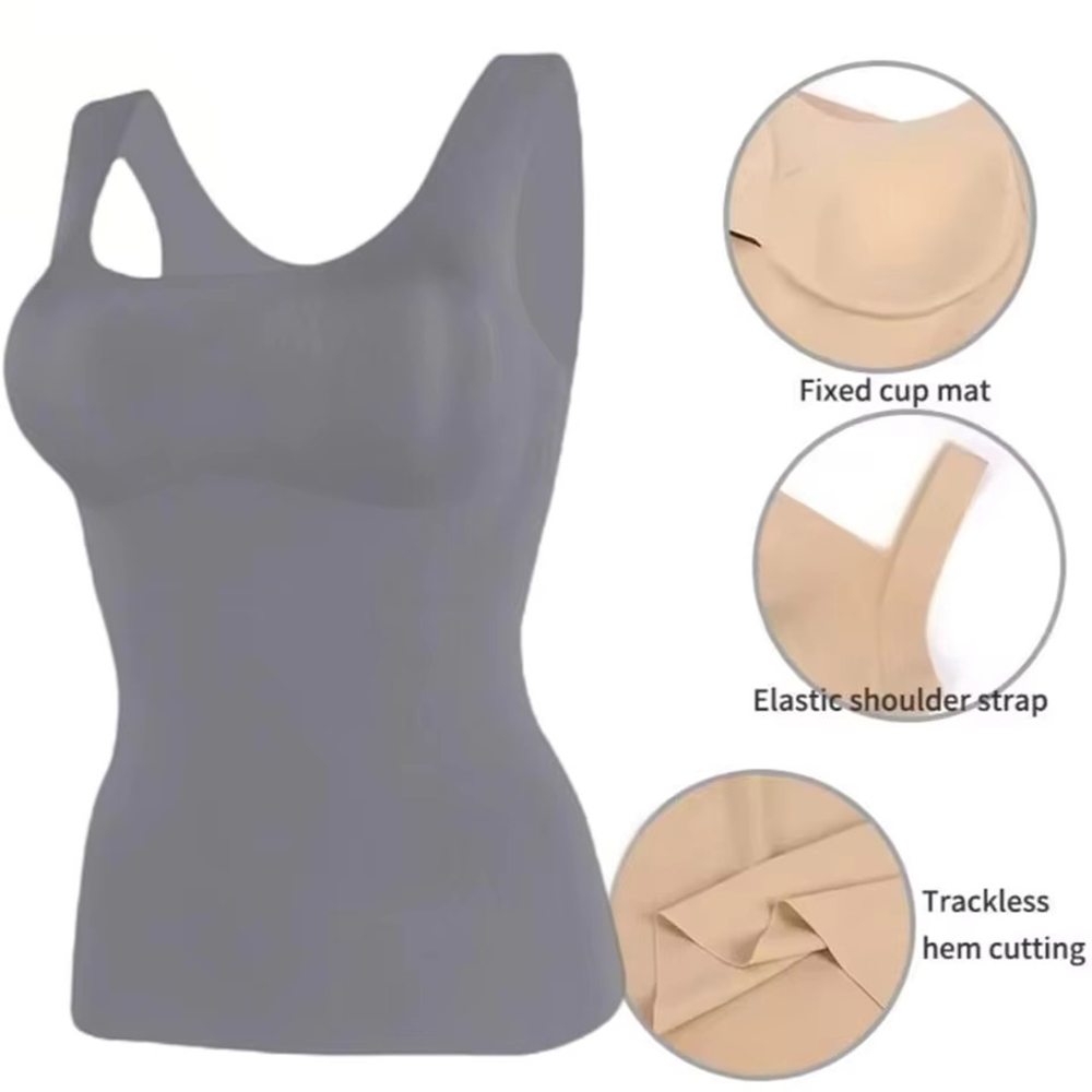 Ice Silk Wireless Push Up Tank - T Shirt Bra Seamless บทวิจารณ์และราคา