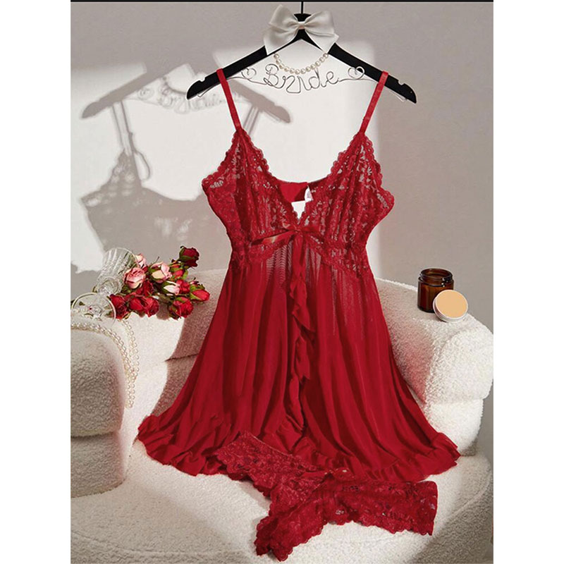 Soft Sheer Nighty Pajamas Hots - Sheer Mesh Bra บทวิจารณ์และราคา