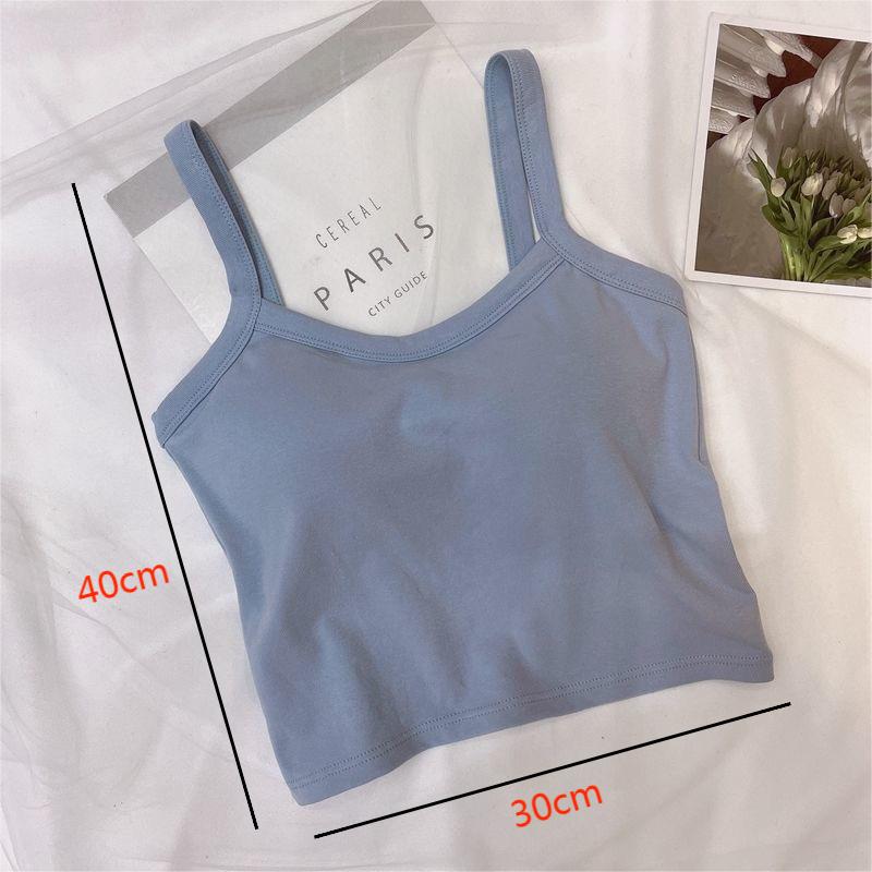 Crop Top Women Sexy Sleeveless - T Shirt Bra Seamless บทวิจารณ์และราคา