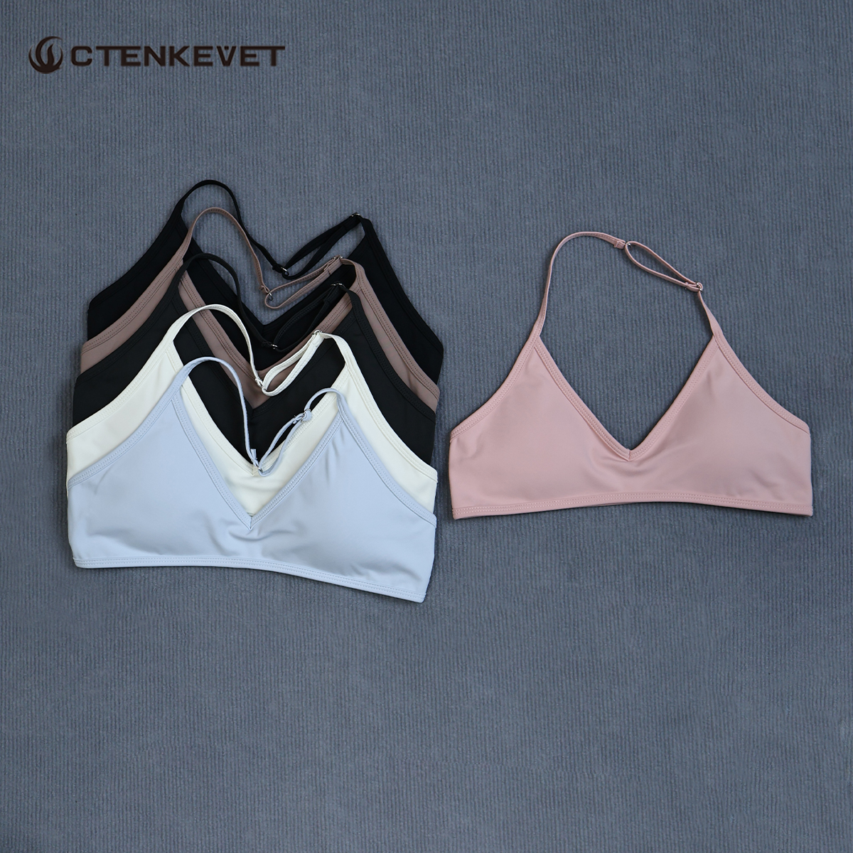 Women's Summer Halter Neck Pad - Sports Bra Racerback บทวิจารณ์และราคา