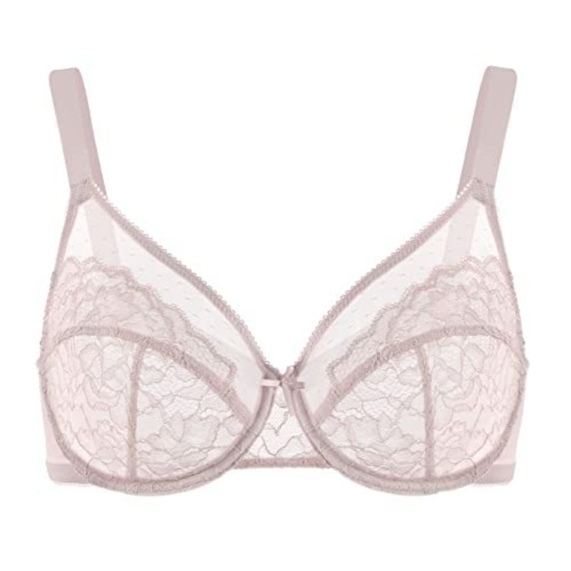 Plus Size Lace Bra French Push - Sheer Mesh Bra บทวิจารณ์และราคา