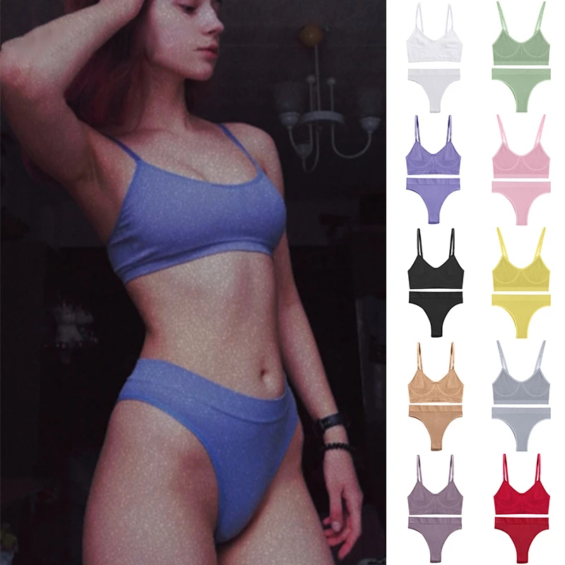 Women Bra Set Sexy Lingerie Fe - T Shirt Bra Seamless บทวิจารณ์และราคา