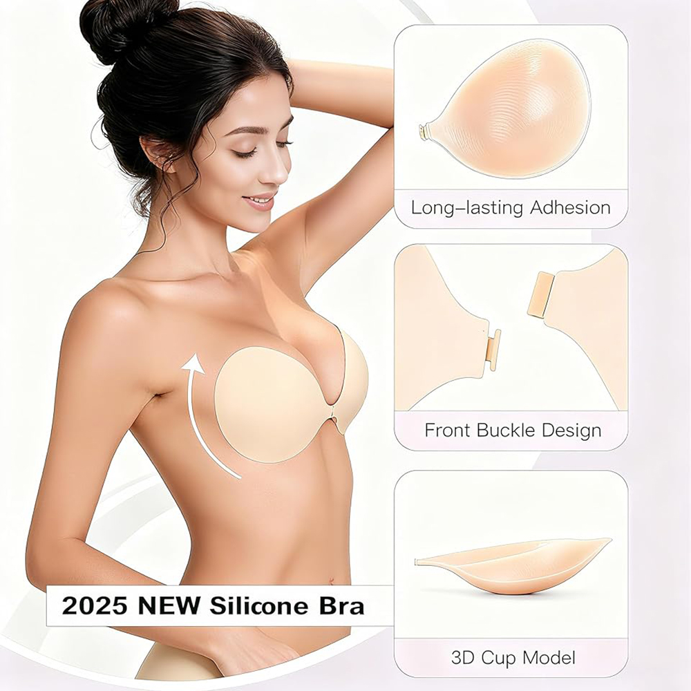 Strapless Push Up Sticky Bra P - Backless Bra Sticky บทวิจารณ์และราคา