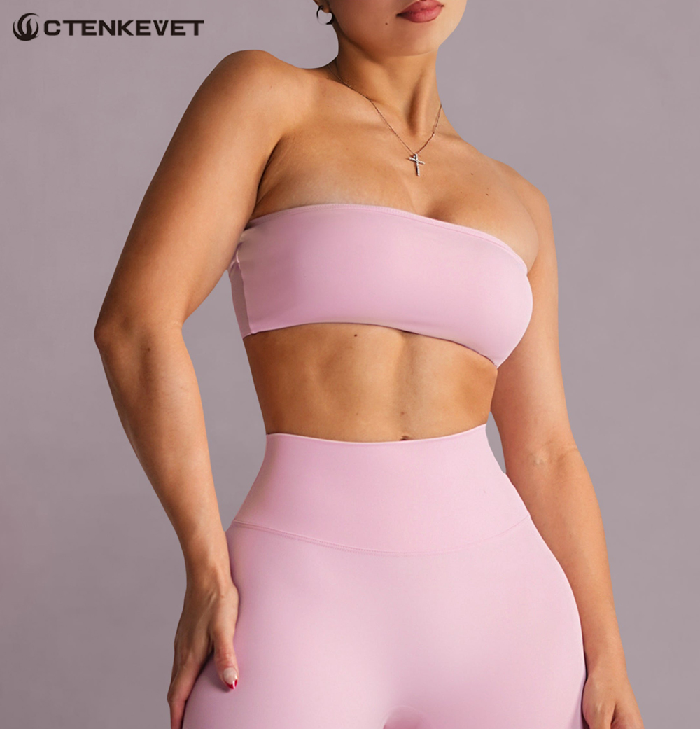 Strapless Sports Bra Gym Crop  - Sports Bra Racerback บทวิจารณ์และราคา