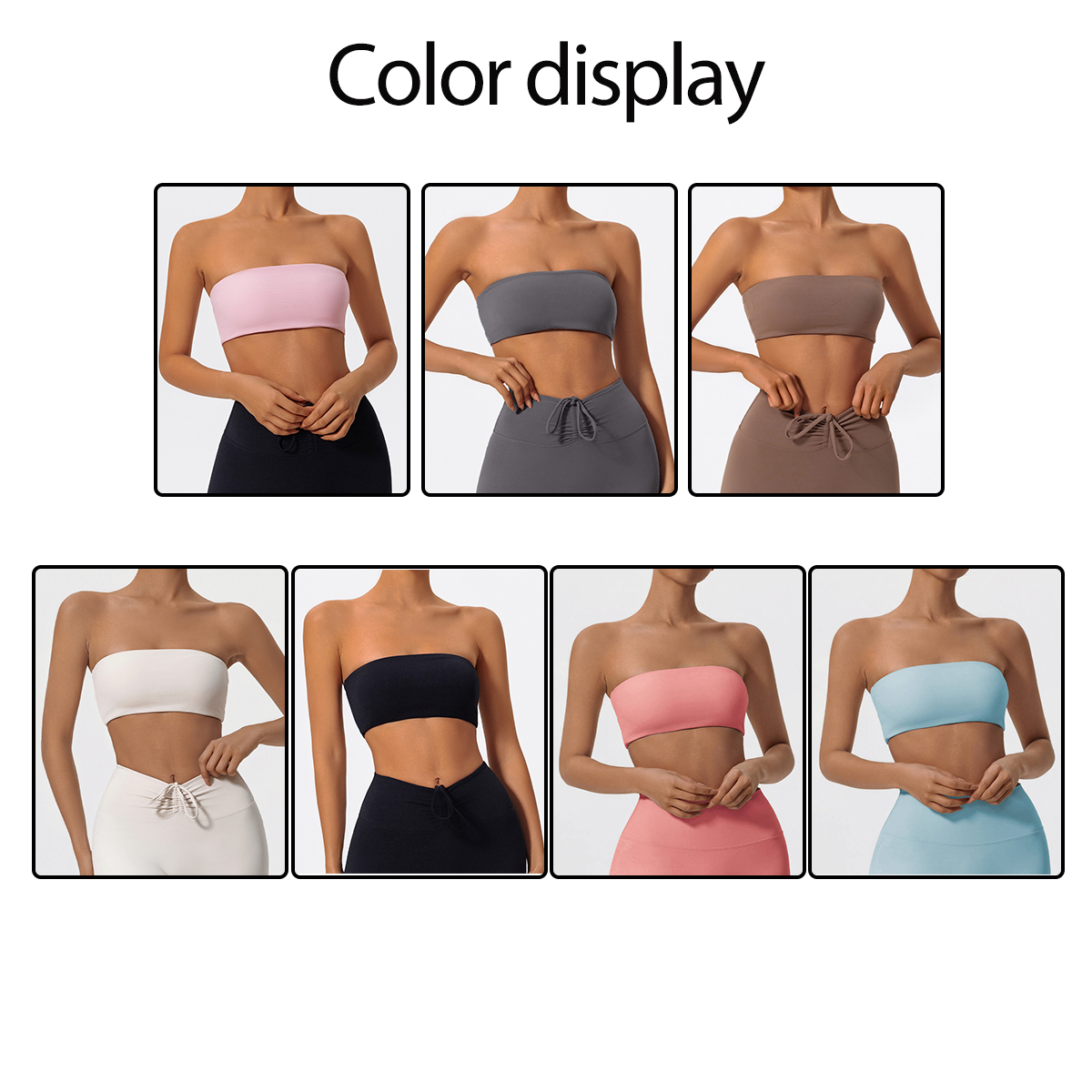 Strapless Sports Bra Gym Crop  - Sports Bra Racerback บทวิจารณ์และราคา