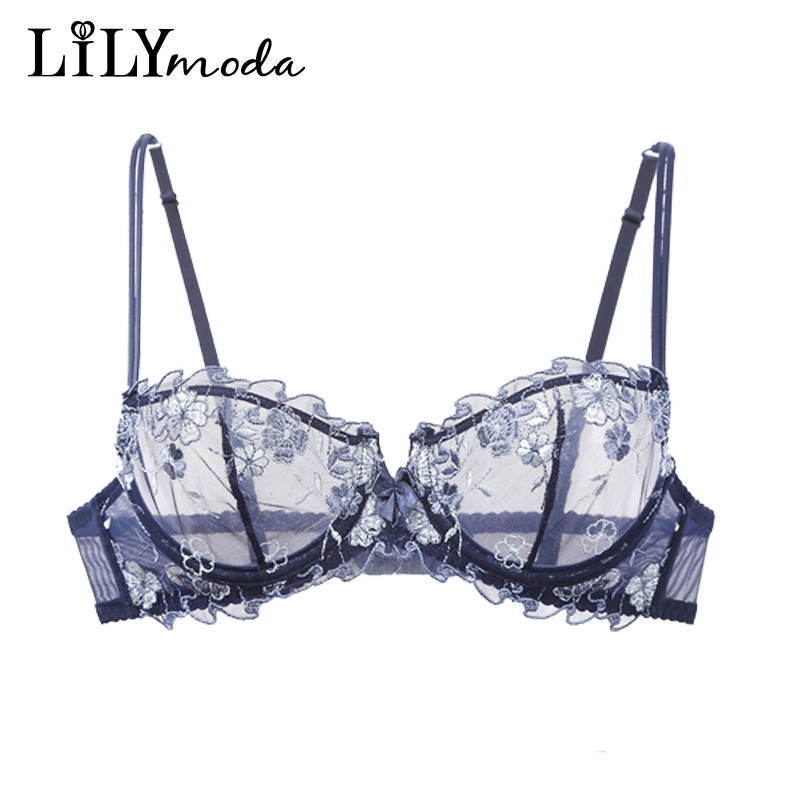 Lilymoda Women Sexy Ultrathin  - Demi Bra Balconette บทวิจารณ์และราคา