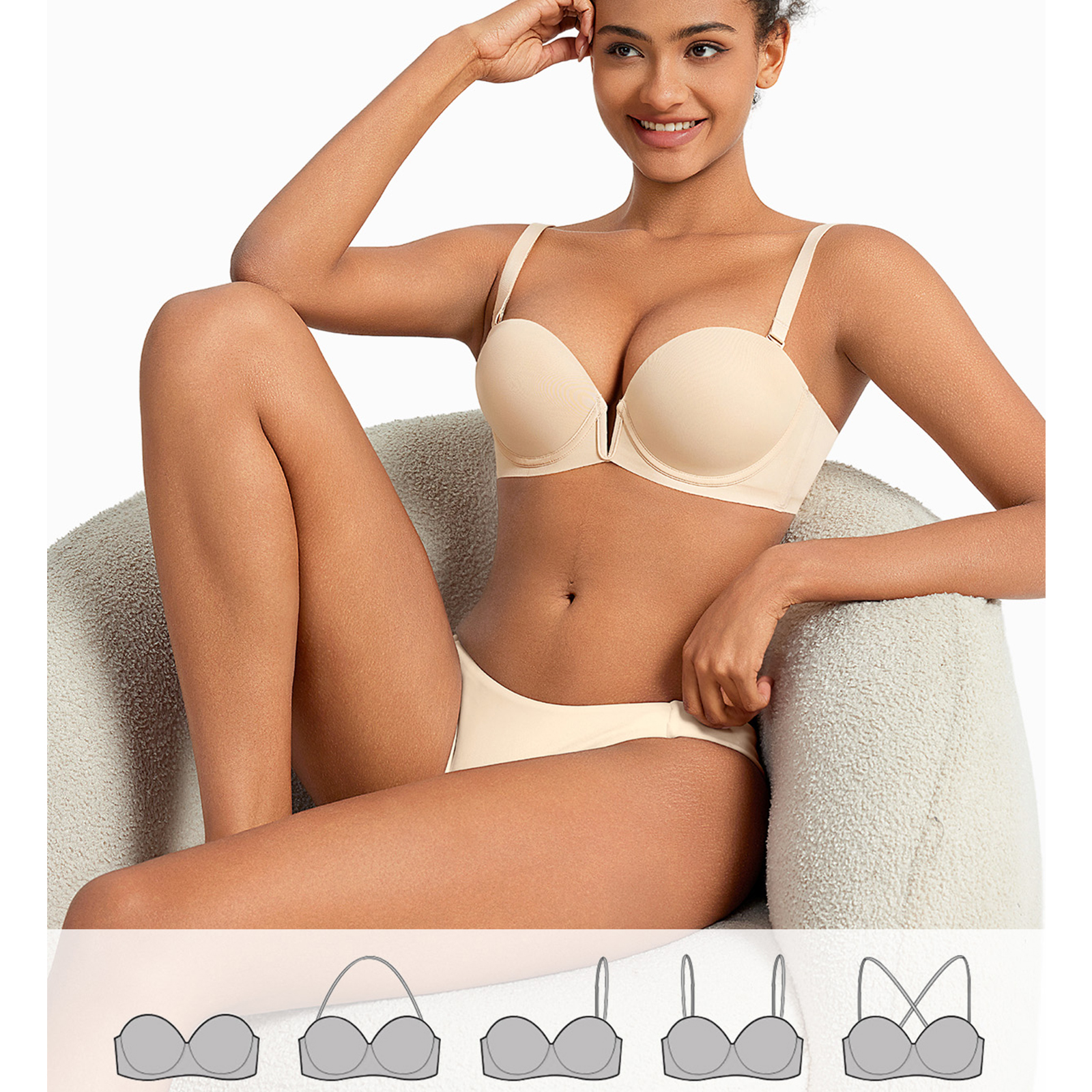New Bra Push Up Underwire Ultr - Convertible Bra Multiway บทวิจารณ์และราคา