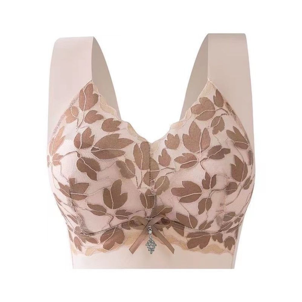 Comfortable Leaf Lace Deep V B - Wirefree Bra Comfort บทวิจารณ์และราคา