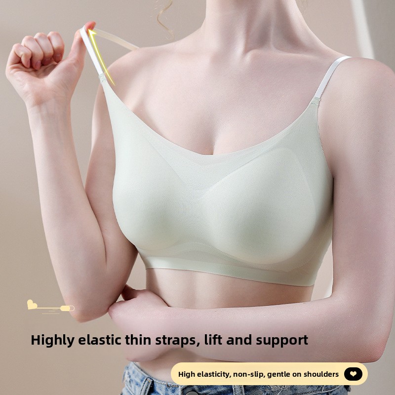 Ice Silk Sleep Bra Tank Top Wo - Sleep Bra Bralette บทวิจารณ์และราคา