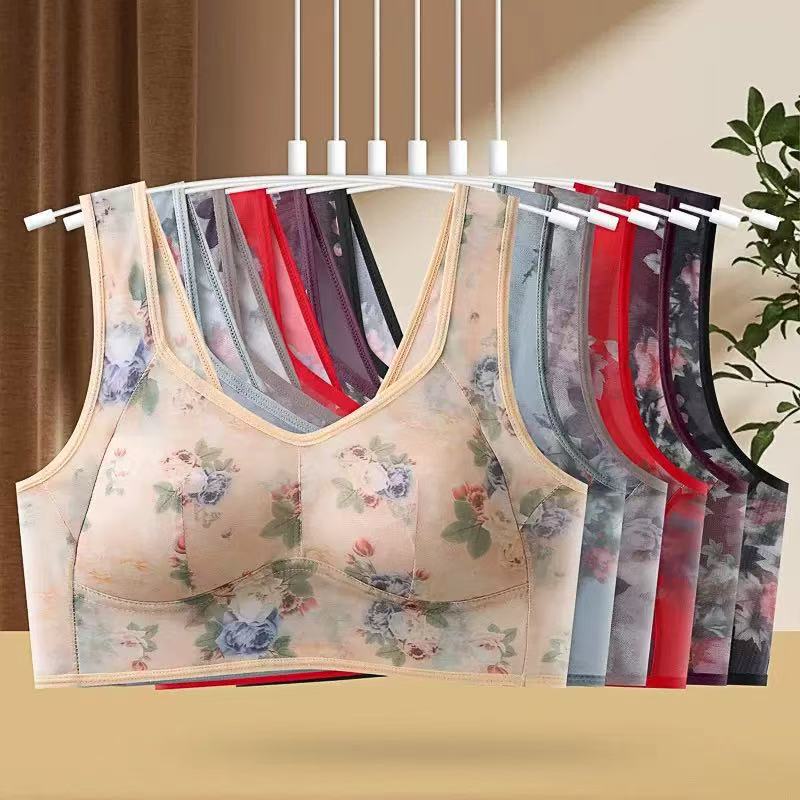 Women's Ice Silk Non-Padded Wi - Full Coverage Bra บทวิจารณ์และราคา