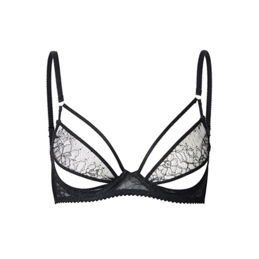 Faye Women's Sexy Lace Bra, Ba - Demi Bra Balconette บทวิจารณ์และราคา