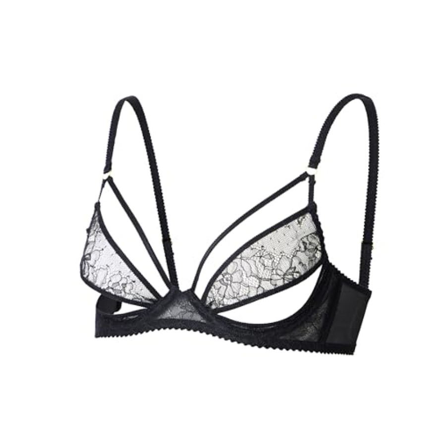 Faye Women's Sexy Lace Bra, Ba - Demi Bra Balconette บทวิจารณ์และราคา