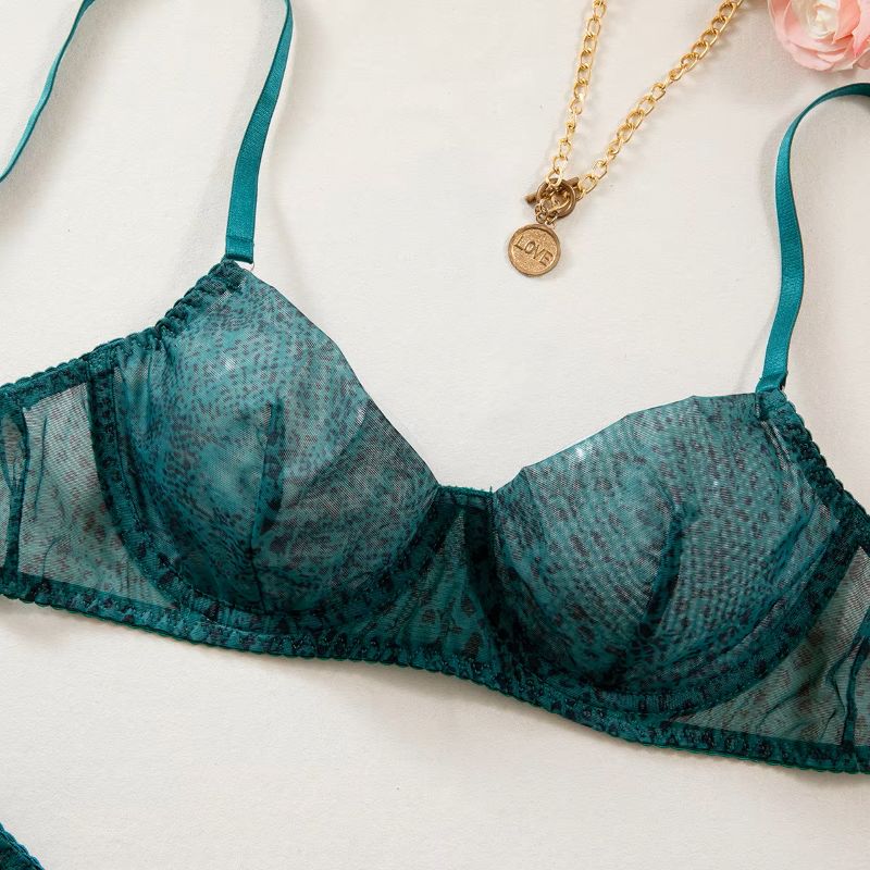 2pcs/Set Woman Lingerie Gather - Sheer Mesh Bra บทวิจารณ์และราคา