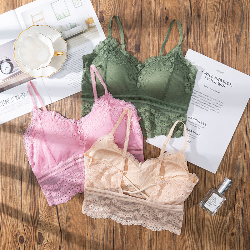 3D Sexy lace Lingerie Seamless - Lace Bralette Set บทวิจารณ์และราคา