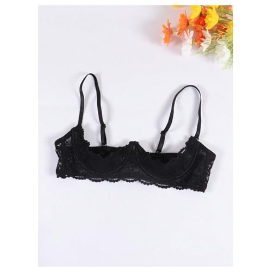 OYOANGLE Women's 1/4 Cup Lace  - Demi Bra Balconette บทวิจารณ์และราคา