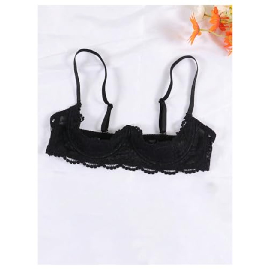 OYOANGLE Women's 1/4 Cup Lace  - Demi Bra Balconette บทวิจารณ์และราคา