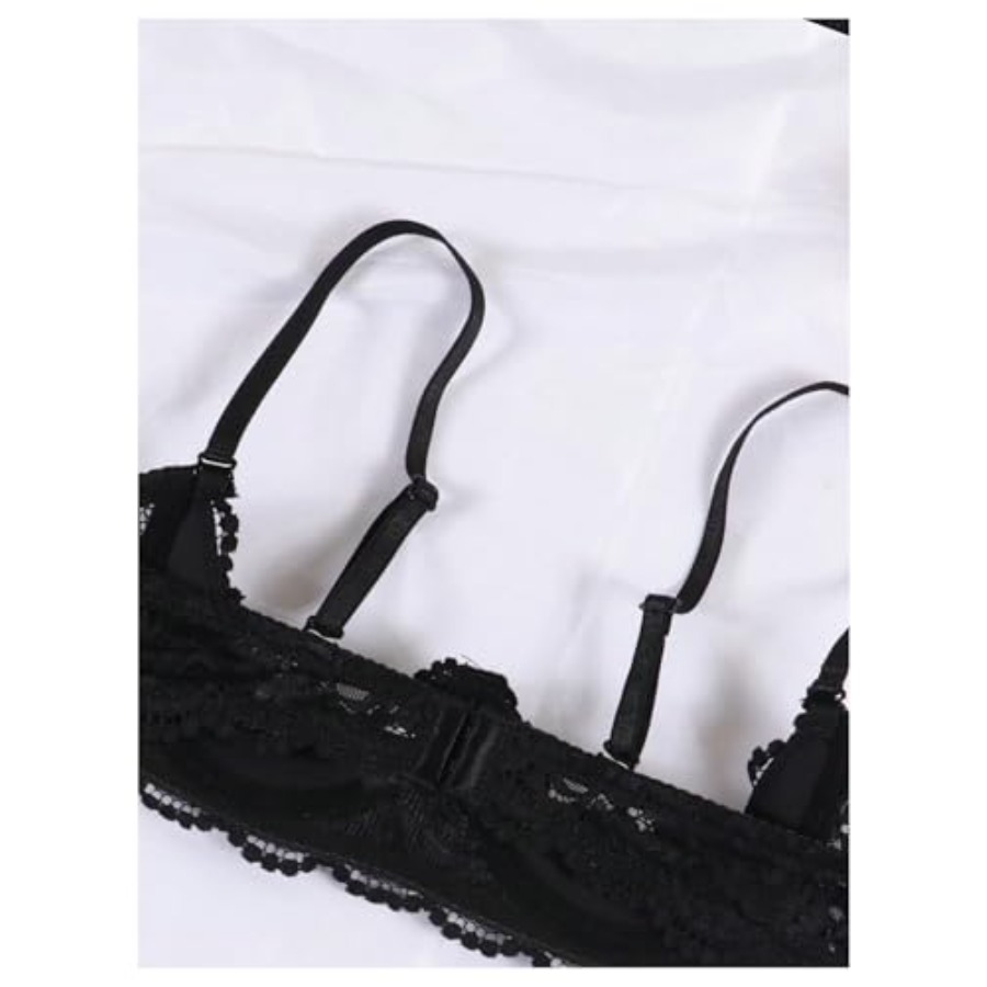 OYOANGLE Women's 1/4 Cup Lace  - Demi Bra Balconette บทวิจารณ์และราคา