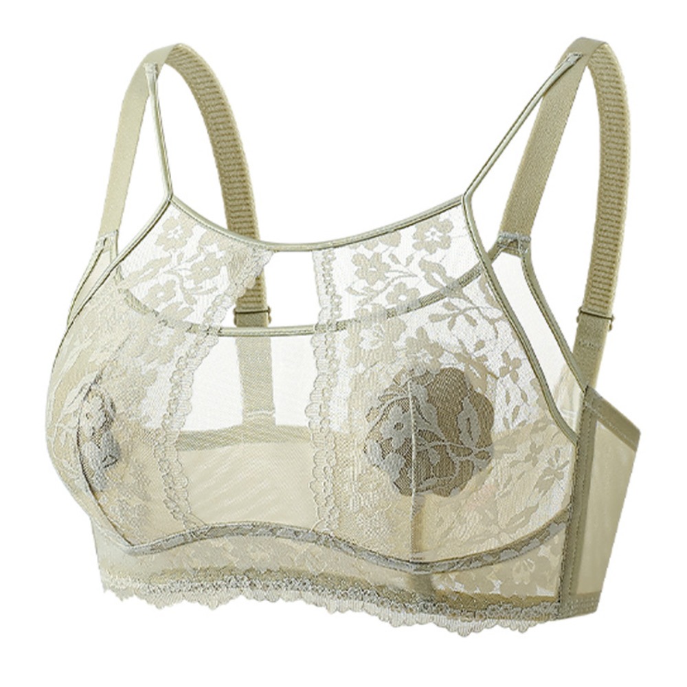 Fashion Mesh Flower Wireless D - Sheer Mesh Bra บทวิจารณ์และราคา