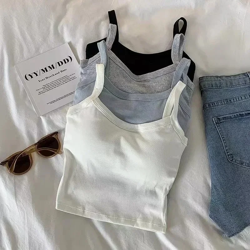 Sexy Sleeveless Crop Top for W - T Shirt Bra Seamless บทวิจารณ์และราคา