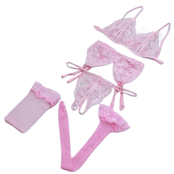 Lace Women Lingerie Set 4 Pcs  - Lace Bralette Set บทวิจารณ์และราคา